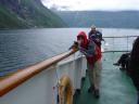 na vyhliadkovej lodi po Geiranger fjorde